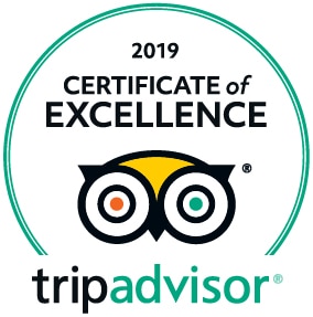 2019 Certification of Excellence from TripAdvisor